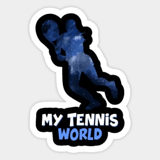 Tennis World Woman Sticker